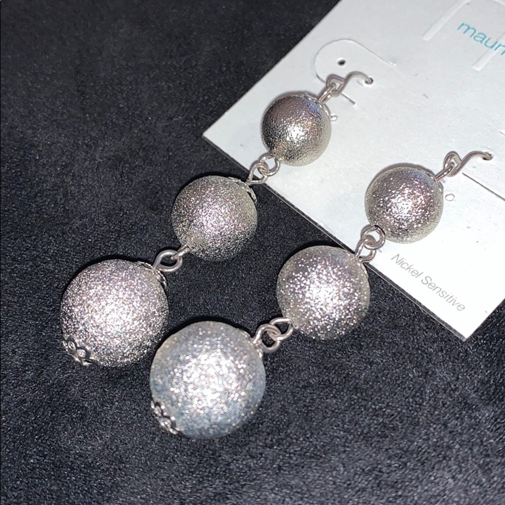 Sparkling silver ball earrings